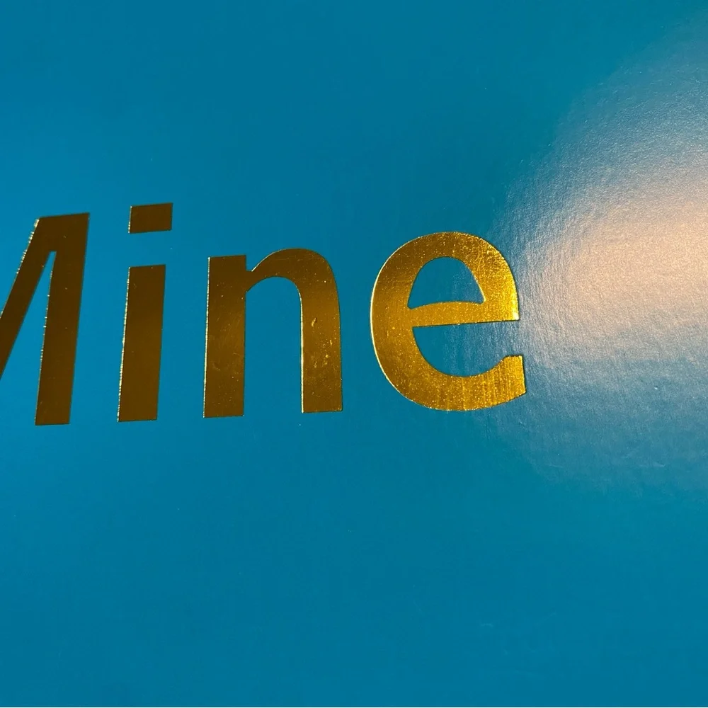 “Mine” Blue and Gold Manila Folder